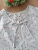 Dài sọc kẽ cotton thắt nơ, tim sọc xanh