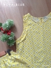Đùi sát nách nẹp bèo cotton, vàng chấm đen