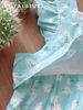 Đùi bèo tầng cotton, hoạ mi xanh
