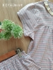Dài viền ren cotton, karo hồng xám
