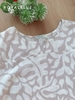 Set linen cổ xẻ mặc nhà, xám trắng