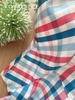 Dài cổ ren cotton, đỏ xanh