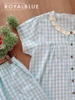 Dài cổ ren cotton, xanh lợt