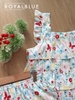 Đùi bèo tầng cotton, hoa bướm đỏ