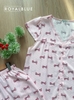 Lửng cổ tim ren mango, nơ hồng