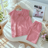 Dài sọc kẽ cotton thắt nơ, sọc đỏ