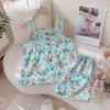 Đùi dây bản phối ren cotton, xanh hoa