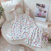 Đùi dây bản phối ren cotton, nhí đỏ