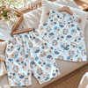 Lửng cổ bèo cotton, trắng hoa