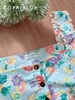 Đùi dây bản phối ren cotton, xanh hoa