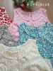 Lửng cổ bèo cotton, karo hồng nơ