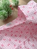 Đùi cổ vuông cotton, karo hồng hoa