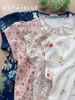 Đùi cổ ren nút gỗ chất cotton mềm, nhí hồng