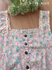 Đùi dây bản ren cotton, hoa hồng xanh
