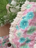 Đùi dây bản ren cotton, hoa hồng xanh