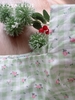 Đùi cổ vuông cotton, karo xanh hoa