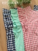 Lửng cánh tiên cotton, karo đỏ hồng