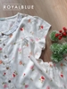 Đùi cổ ren nút gỗ chất linen xinh yêu, trắng hoa