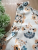 Đùi sát tay nẹp cotton, hoa trắng