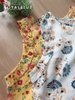 Đùi sát tay nẹp cotton, hoa trắng