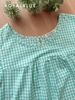 Lửng cánh tiên cotton, karo xanh mint