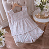 Đùi cổ vuông cotton, nhí tím