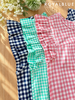 Lửng cánh tiên cotton, karo xanh đậm