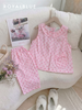 Lửng cổ bèo cotton, karo hồng nơ