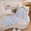 Đùi sát nách nẹp bèo cotton, nhí tím xanh