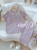 Dài viền ren cotton, karo hồng xám