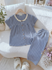 Dài viền ren cotton, karo xanh bích