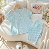 Dài cổ ren cotton, xanh lợt