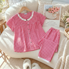 Dài cổ ren cotton, karo đỏ