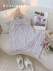 Ngố sát tay cotton nơ xinh, sọc sắc màu