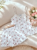 Đùi dây cotton ren, gấu dâu