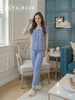 Ngố kate viền ren xinh, Karo xanh
