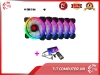 Bộ 6 Quạt Tản Nhiệt, Fan Case Coolmoon V2 Led RGB Dual Ring - Kèm Bộ Hub Sync Main, Đổi Màu Theo Nhạc