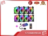 Bộ 8 Quạt Tản Nhiệt, Fan Case Coolmoon V1 Led RGB - Kèm Hub Và Remote
