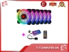 BỘ 6 Quạt Tản Nhiệt, Fan Case Coolmoon V2 LED RGB DUAL RING - KÈM BỘ HUB VÀ REMOTE