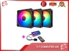 Bộ 3 Quạt Tản Nhiệt, Fan Case Coolmoon X Led RGB 16 Triệu Màu, 366 Hiệu Ứng - Kèm Hub + Remote