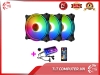 Bộ 3 Quạt Tản Nhiệt, Fan Case Coolmoon M1 Led RGB 16 Triệu Màu, 366 Hiệu Ứng - Kèm Bộ Hub Sync Main, Đổi Màu Theo Nhạc