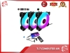 Bộ 3 Quạt Tản Nhiệt, Fan Case Coolmoon V3 Led RGB Rainbow - Bộ Hub Sync Main, Đổi Màu Theo Nhạc