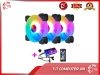 Bộ 3 Quạt Tản Nhiệt, Fan Case Coolmoon Y1 Led RGB 16 Triệu Màu, 366 Hiệu Ứng - Kèm Bộ Hub Sync Main, Đổi Màu Theo Nhạc