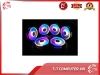 Bộ 3 Quạt Tản Nhiệt, Fan Case Coolmoon V4 Led RGB Dual Ring + Led Rainbow - Kèm Bộ Hub Và Remote