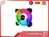 BỘ 6 Quạt Tản Nhiệt, Fan Case Coolmoon V4 Led RGB Dual Ring + Led Rainbow - Kèm Bộ Hub Và Remote
