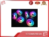 BỘ 6 Quạt Tản Nhiệt, Fan Case Coolmoon V4 Led RGB Dual Ring + Led Rainbow - Kèm Bộ Hub Và Remote
