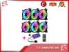 BỘ 6 Quạt Tản Nhiệt, Fan Case Coolmoon V1 LED RGB DIGITAL 16 TRIỆU MÀU, 366 HIỆU ỨNG - KÈM BỘ HUB VÀ REMOTE