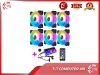 Bộ 6 Quạt Tản Nhiệt, Fan Case Coolmoon Y1 Led RGB 16 Triệu Màu, 366 Hiệu Ứng - Kèm Bộ Hub Sync Main, Đổi Màu Theo Nhạc