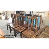 Bộ bàn ghế ăn gỗ mun bàn Chữ Nhật BA57