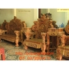 Bàn ghế đồng kỵ đẹp bộ Rồng bảo đỉnh gỗ hương B152